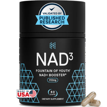 HPN NAD3 Clinical NAD+ Booster, Cellular Health & Natural Energy - NAD Supplement for Healthy Aging, Metabolic Support, NRF2 & Longevity, Nicotinamide Riboside & NMN Alternative, 60ct, 30-Day Supply HPNAu supplements