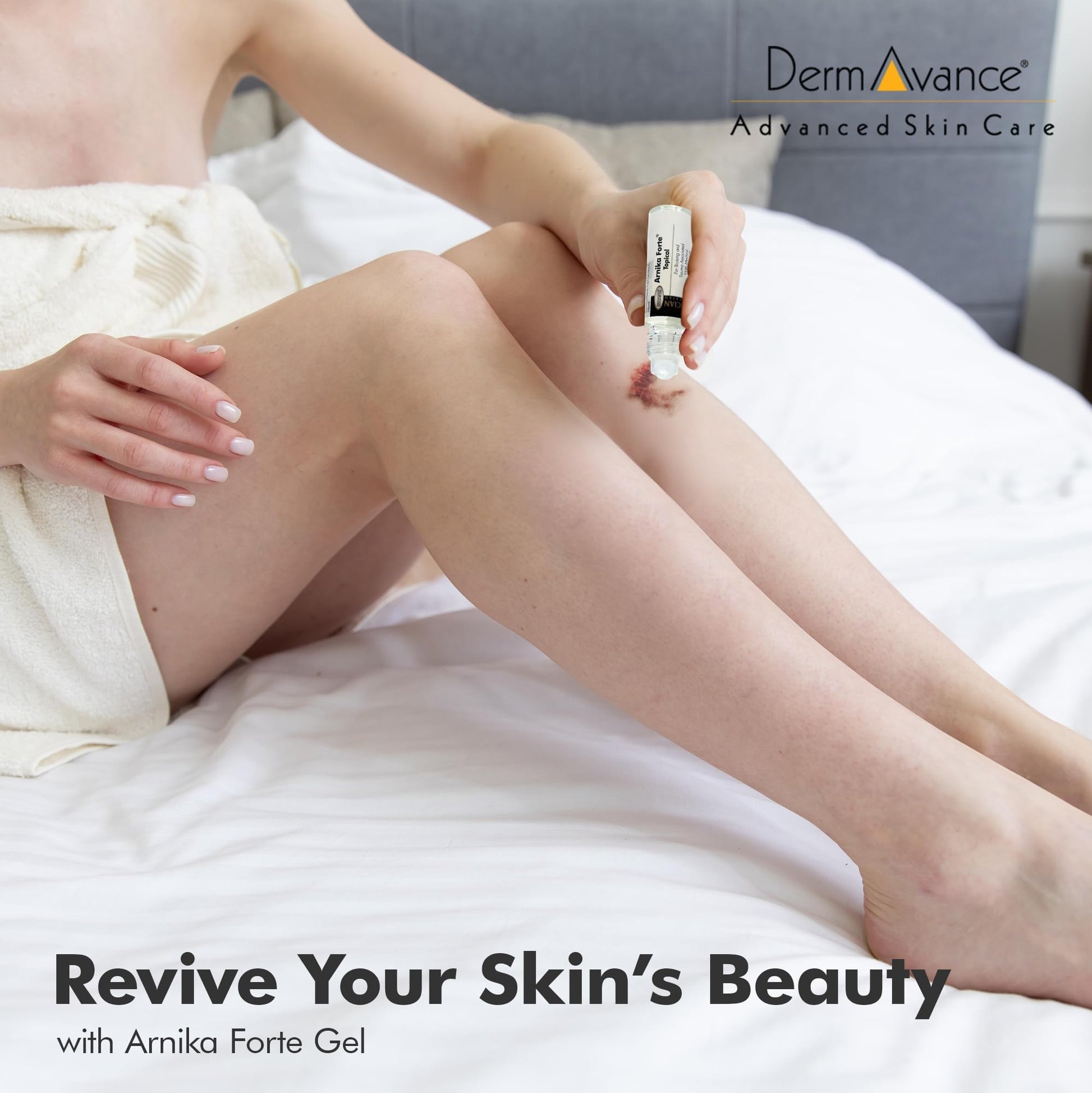 DermAvance Arnika Forte Topical Roll-On, Arnica Gel for Bruising and Swelling After Surgery, Easy-to-Use Arnica Gel Topical for Post-Surgical Care and Sports Injuries, Clear, 10 ml DermAvanceAu supplements