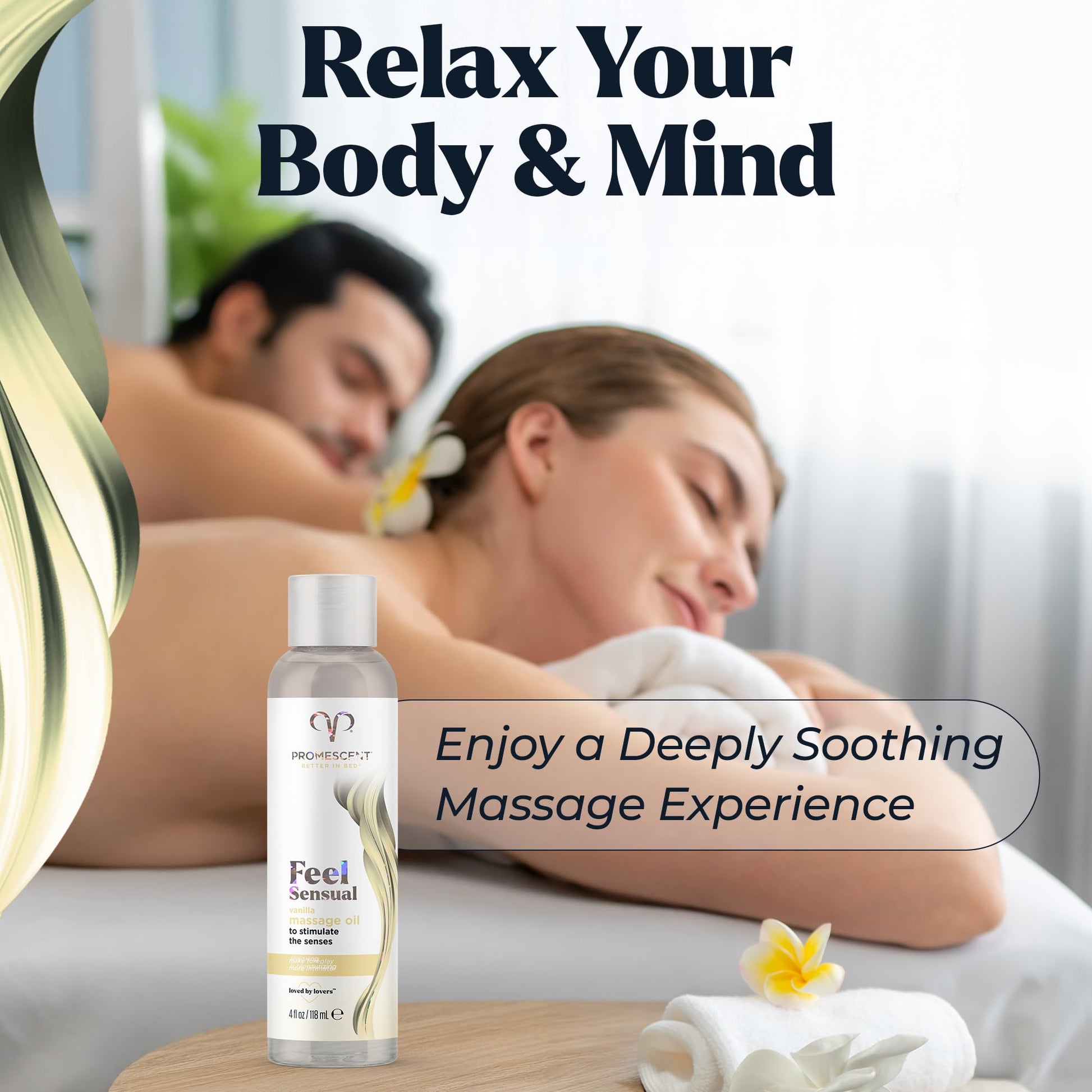 Promescent Massage Oil for Massage Therapy, Massage Oils for Date Night, Premium Body Oil for Men & Women to Relieve Stress & Sore Muscles, Essential Oils for Skin (4 oz) (Vanilla) PromescentAu supplements