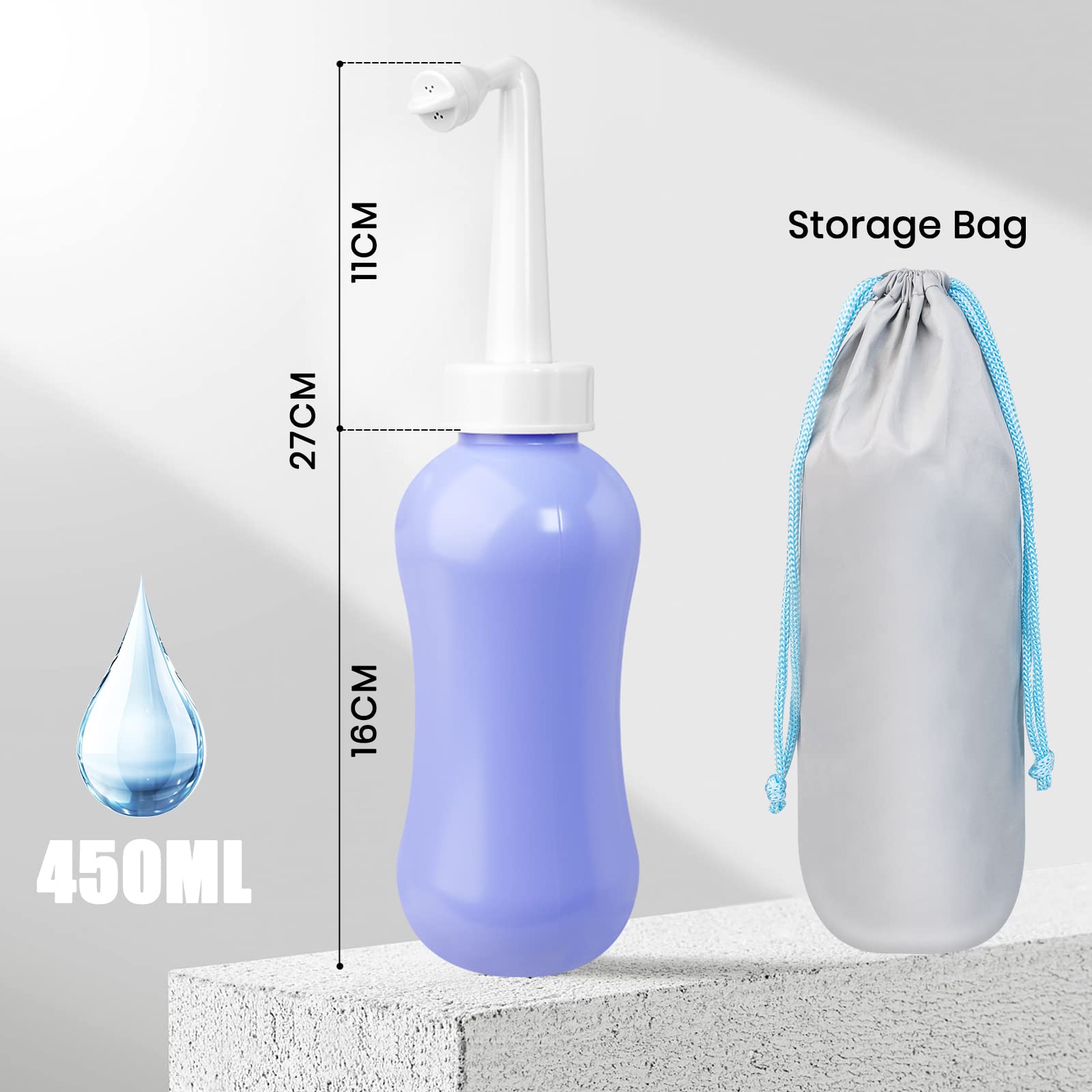 450ml Peri Bottle Postpartum for Feminine Care, 2 Pack Portable Travel Bidet for Toilet, Perineal Bottle VicnKioHAu supplements