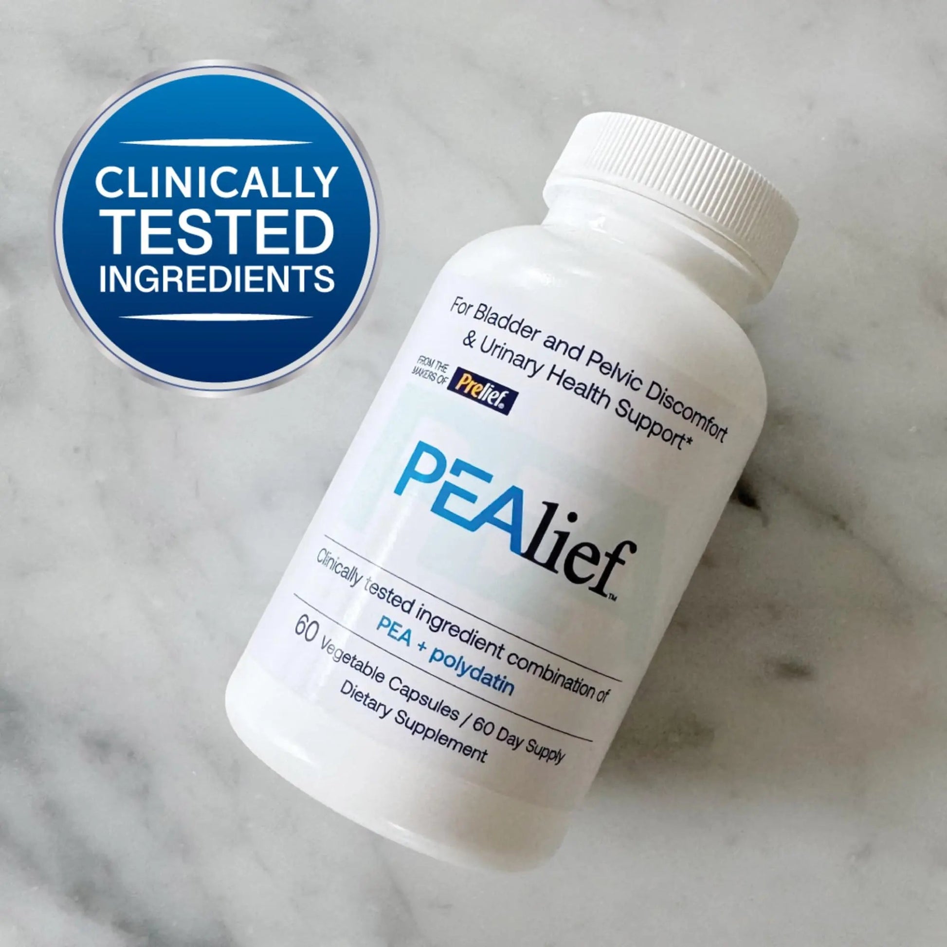 PEAlief Pea + Polydatin – New Bladder & Urinary Comfort Support with Clinically Tested Ingredient Combination — One Pill Per Day, 60 Day Supply PEAliefAu supplements