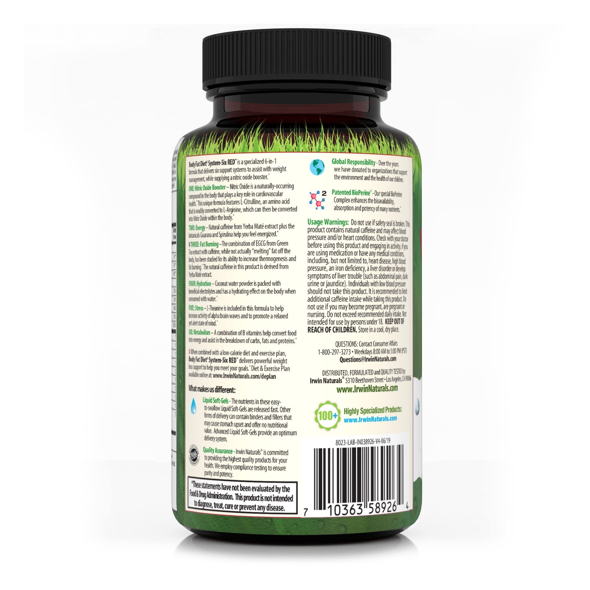 Irwin Naturals Body Fat Diet System-Six Red, 72 Softgels Irwin NaturalsAu supplements