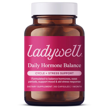 Ladywell Daily Hormone Balance Capsules | Natural Cycle Support for Women | Supports Mood, Bloating, Cramps, Skin Health & Cravings | with Chasteberry, B Vitamins, Ashwagandha, Saffron & More | 60 Ct LadywellAu supplements