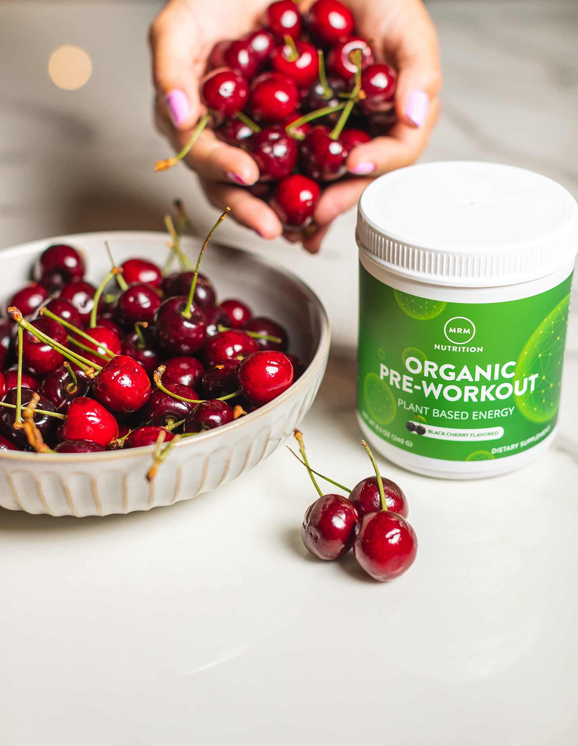 MRM Nutrition Organic Pre-Workout Powder | Black Cherry Flavored | Superfoods MRMAu supplements
