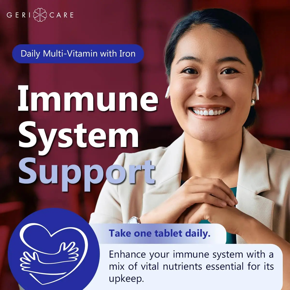 GeriCare One-Daily Multi-Vitamin with Iron Tablets,100 Count (Pack of 1) GeriCareAu supplements