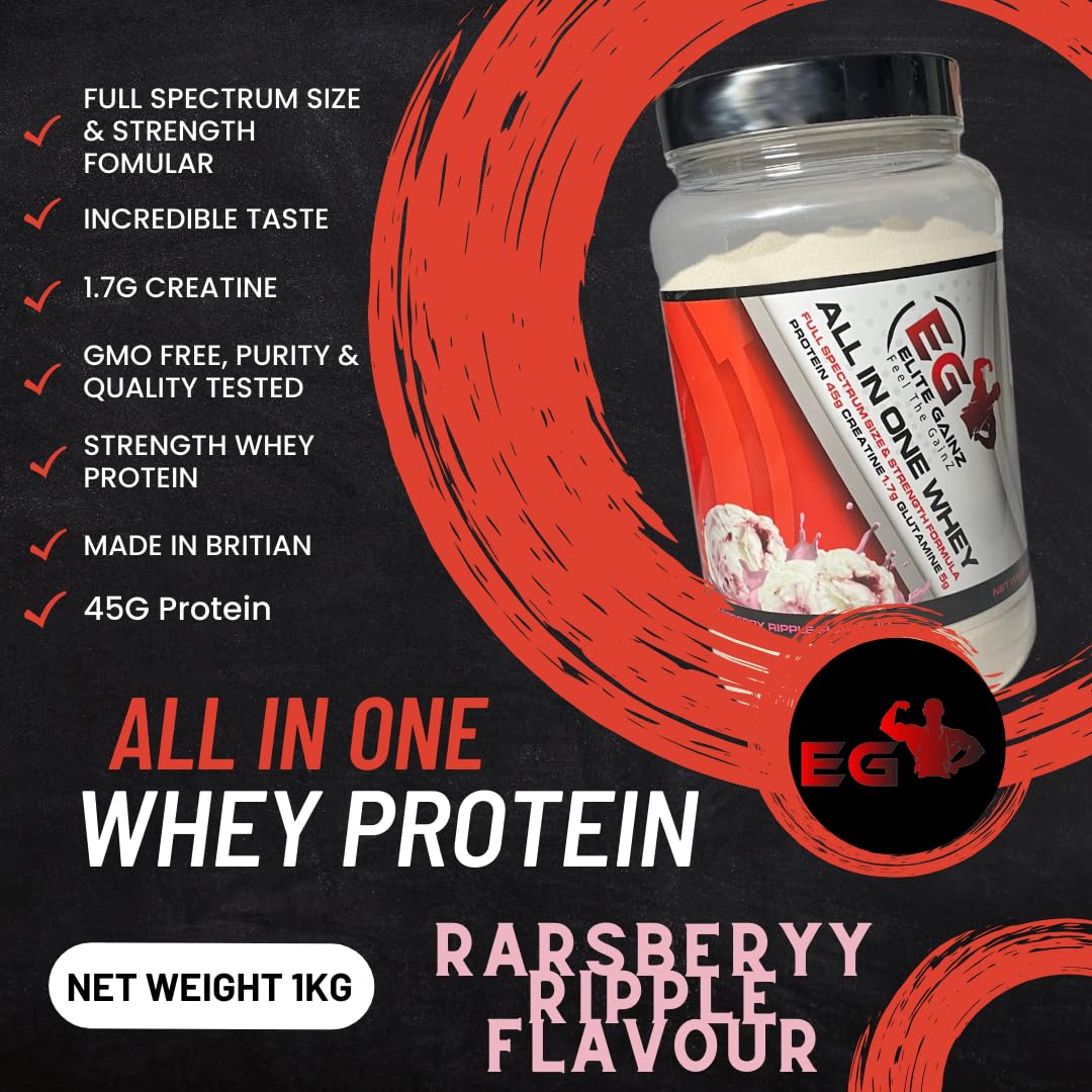 All in One Whey Fuel Your Strength All-in-One Muscle Builder Whey Protein Shake, with 45g Protein Elite GainzUS supplements