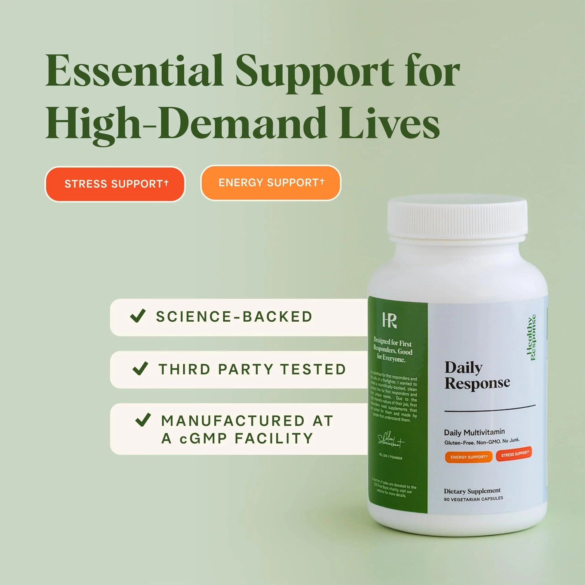 Healthy Response Daily Response Multivitamin 90 Capsules - Multivitamin + Adaptogen Blend for Energy & Stress Support Healthy ResponseAu supplements