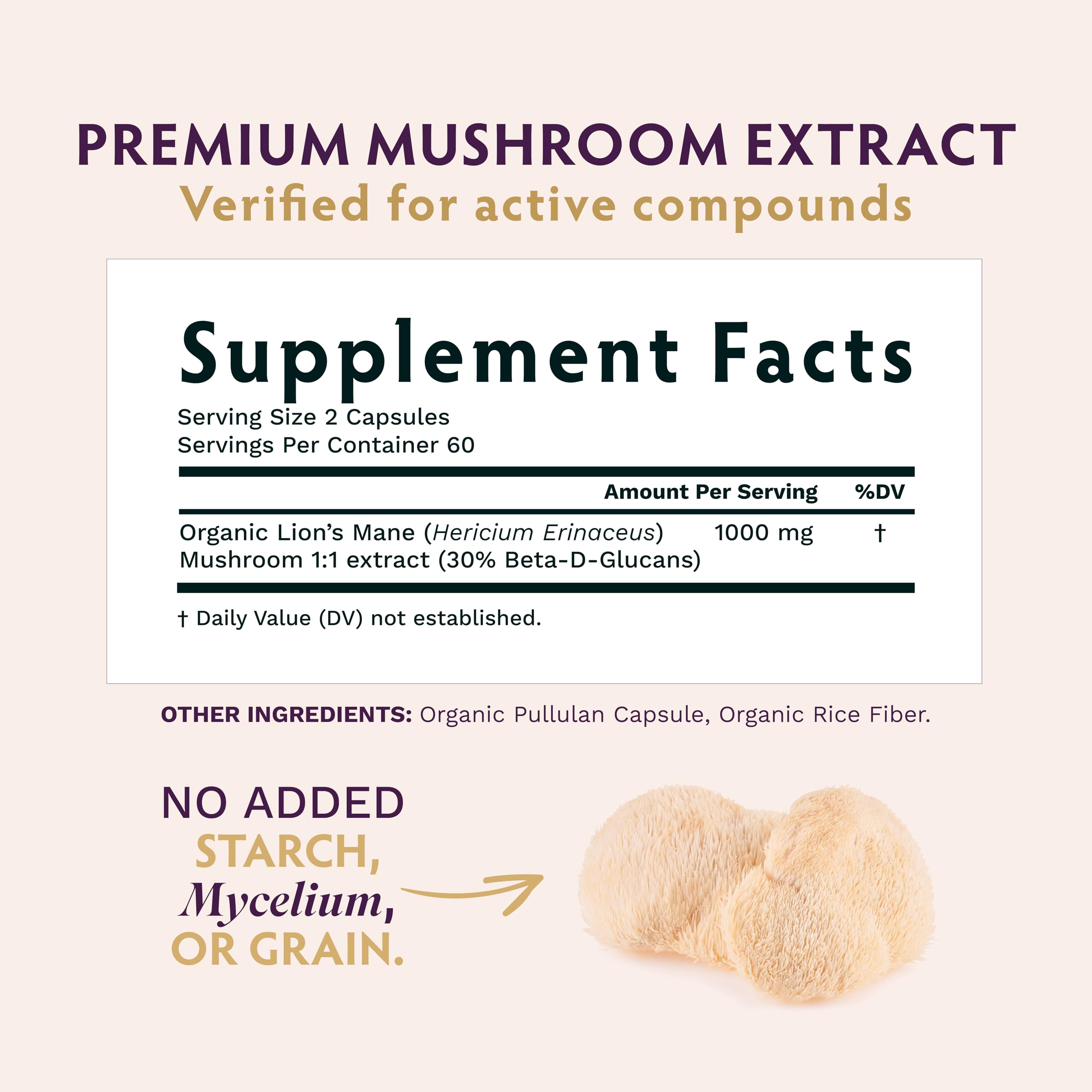TRIBE ORGANICS Lion’s Mane Supplement 1000mg Mushroom Extract Powder - Immune System Booster & Brain Nootropic for Focus and Memory | Mental Clarity | Natural Energy and Immunity - 120 Vegan Capsules TRIBE ORGANICSAu supplements
