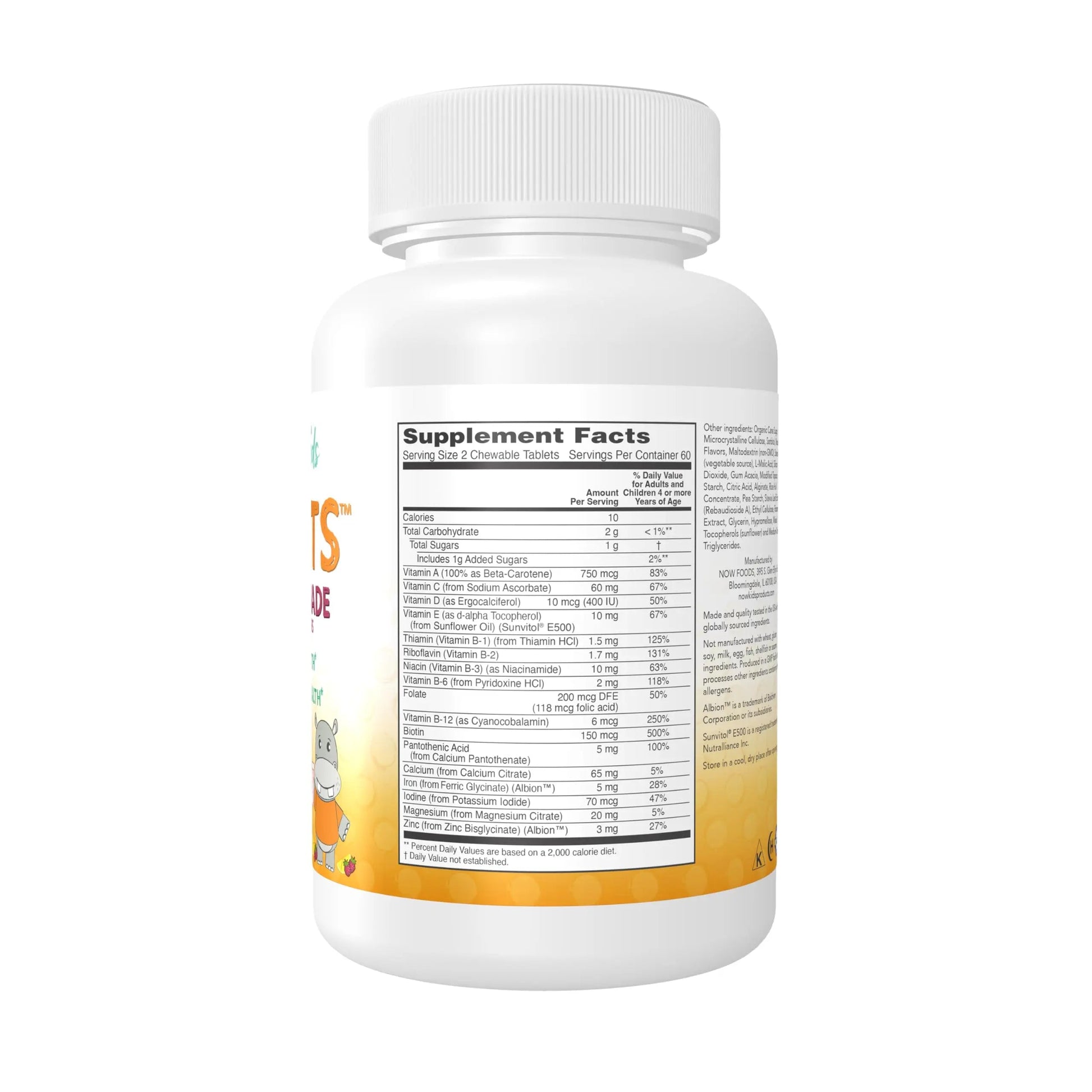 NOW Kids Supplements, Kid Vits Multivitamin, Berry Lemonade Flavor, 120 Chewable Tablets NOW FoodsAu supplements