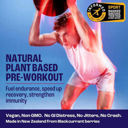 2before Blackcurrant I All Natural Vegan Pre Workout, Caffeine Free I Clean Energy 2beforeUS supplements