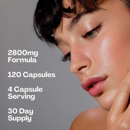 2800mg Marine Collagen Capsules – Highest Strength Type 1 Hydrolysed Collagen with Hyaluronic Acid and Vitamin C Miracle GreensUS supplements