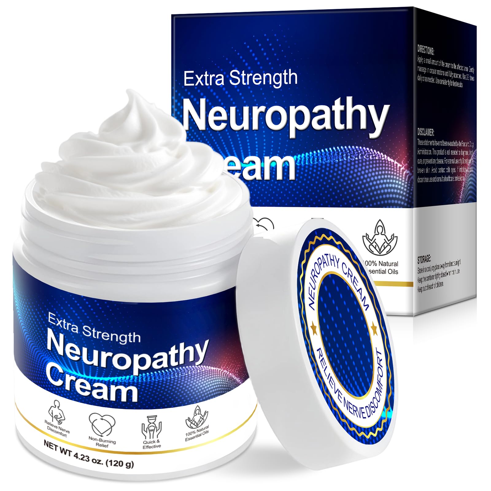 Neuropathy Cream for Feet, Legs & Hands – Lightweight, Plant-Based Formula with Cooling Comfort, 120g CFXYHNOXAu supplements