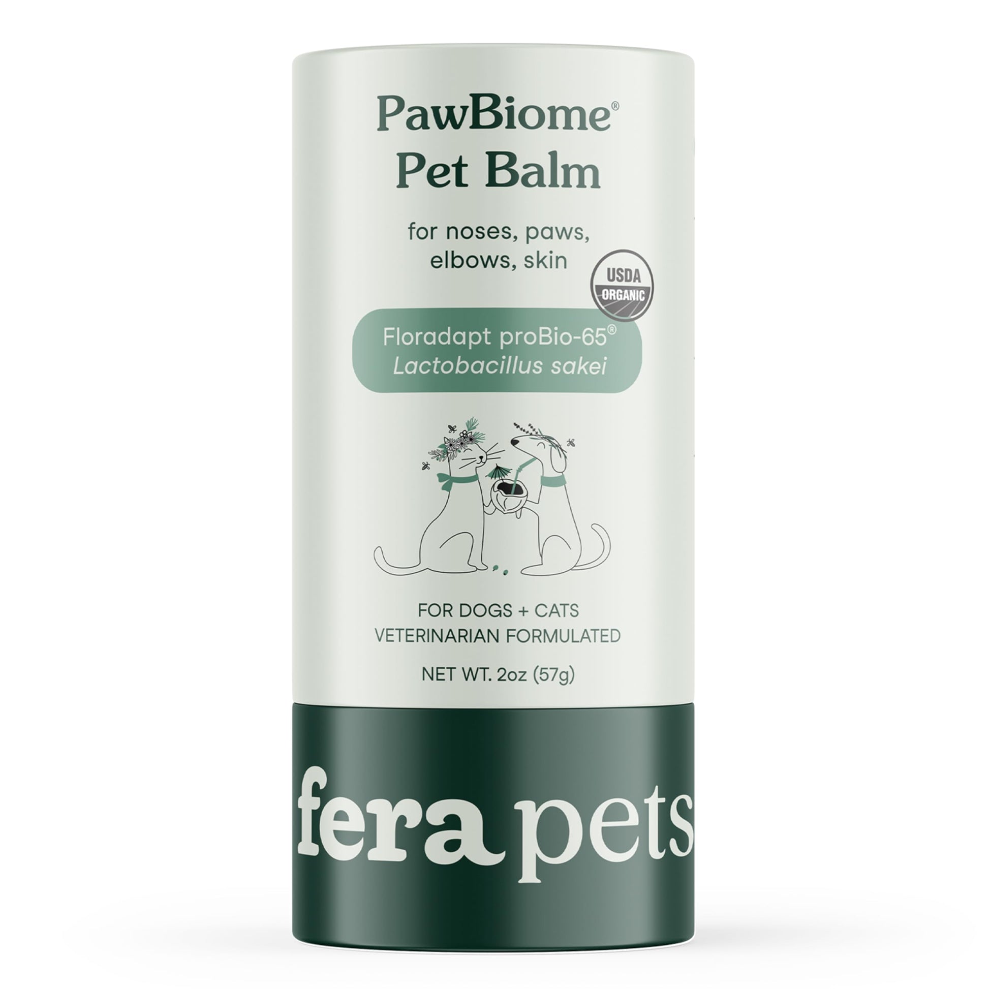 Fera Pets PawBiome® - Cat & Dog Balm for Paws and Nose with Postbiotics - Encourages Skin Recovery - Balances Skin Microbiome - Supports The Skin's Natural Barrier - 2 oz Stick Fera PetsAu supplements