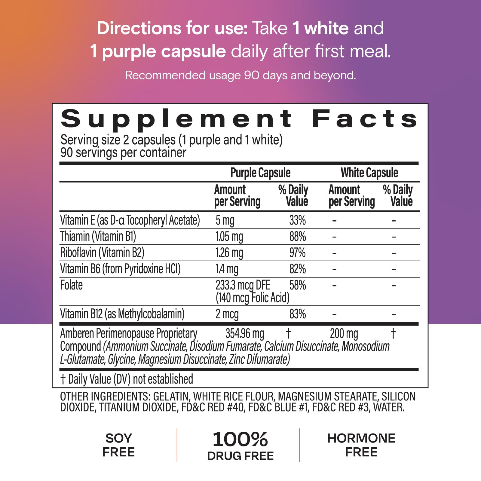Amberen Perimenopause, Peri-Menopause Multi-Symptom Relief, Vitamin B, Vitamin E & Antioxidants Supplement, Helps Support Hormone Balance, Hot Flashes & Night Sweats, Supplements for Women, 180 Count AmberenAu supplements