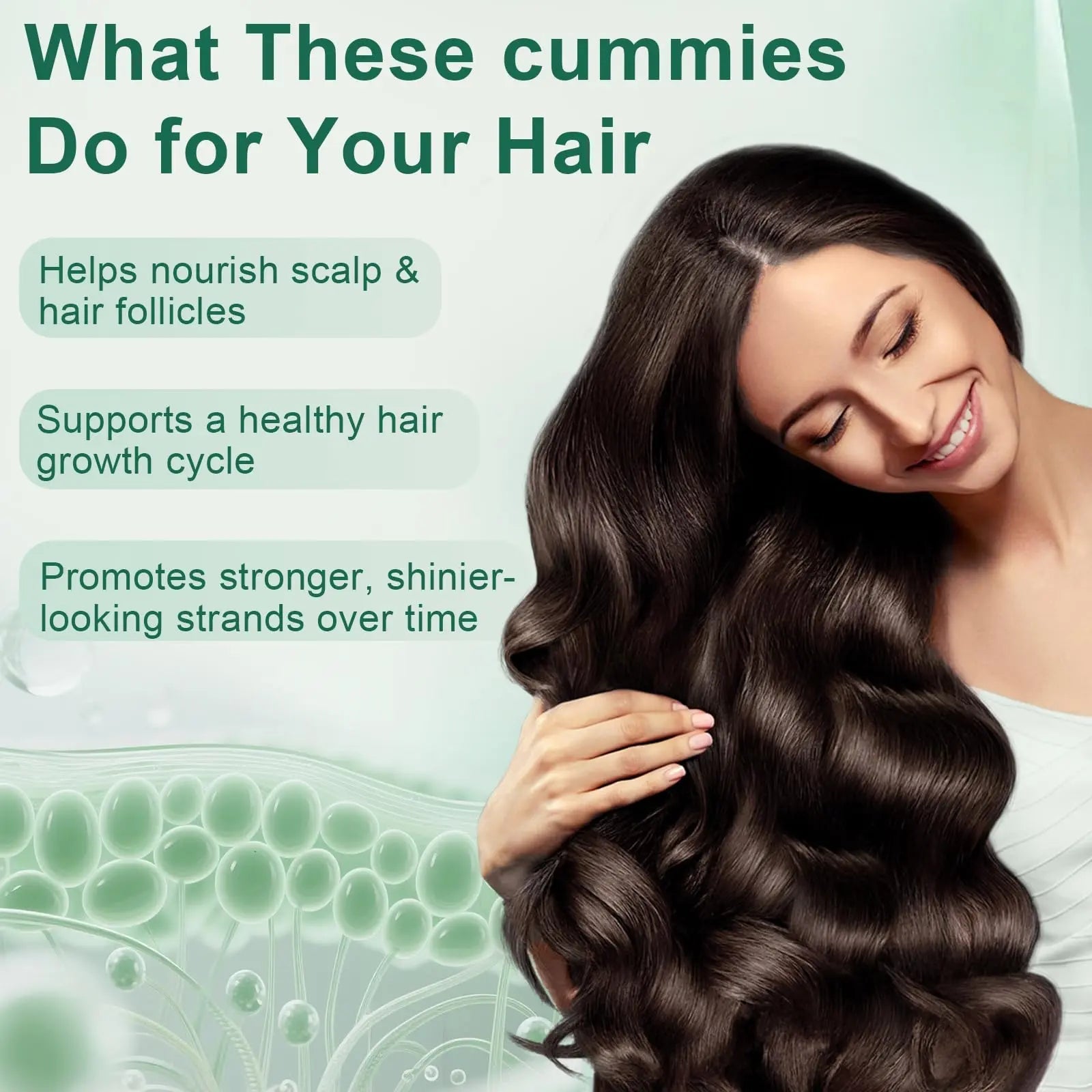 YATIME Hair Loss Gummies,Sea Moss Gummies with Vitamin C, Vitamin E, Aloe Vera, Pearl Powder Support Faster Hair Growth YATIMEAu supplements