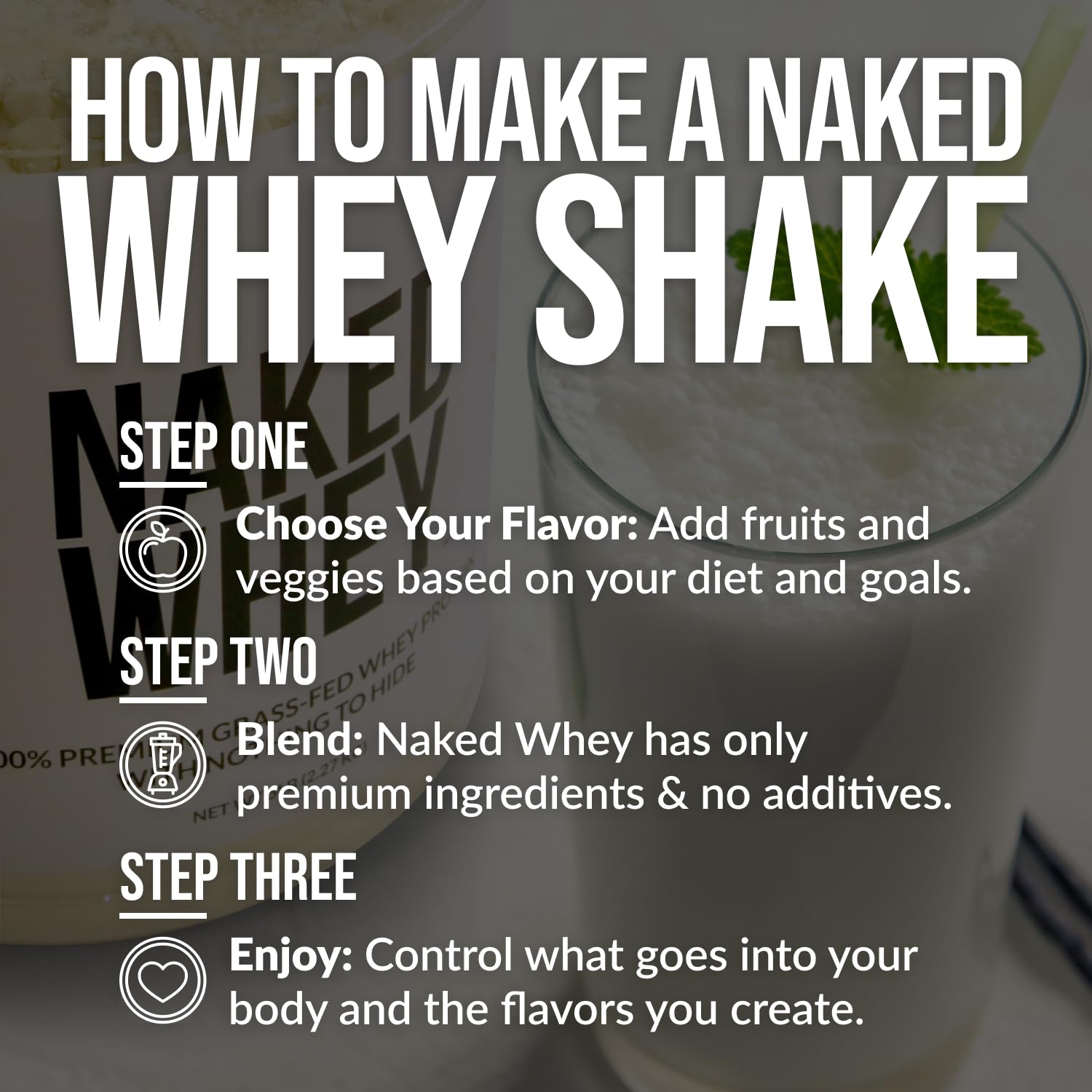 NAKED Whey Protein Powder (Chocolate PB, 2 LB) NAKEDUS supplements