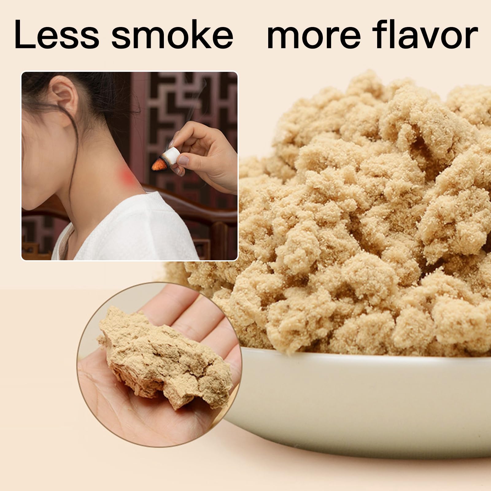 Moxibustion Smokeless Moxa Warm Chinese Medicine Stick Mugwort Roll Mugwort Stick (2.6cm) PumeiAu supplements