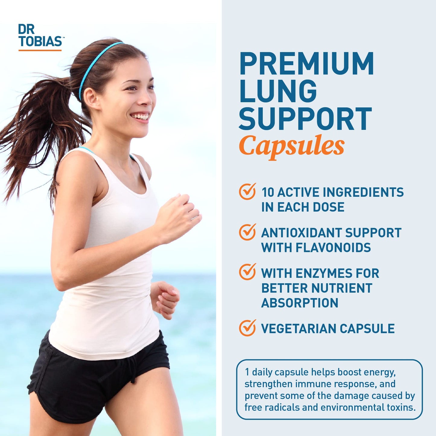 Dr. Tobias Lung Health, Lung Support Supplement with Vitamin C, Butterbur, Quercetin Dr. TobiasUS supplements