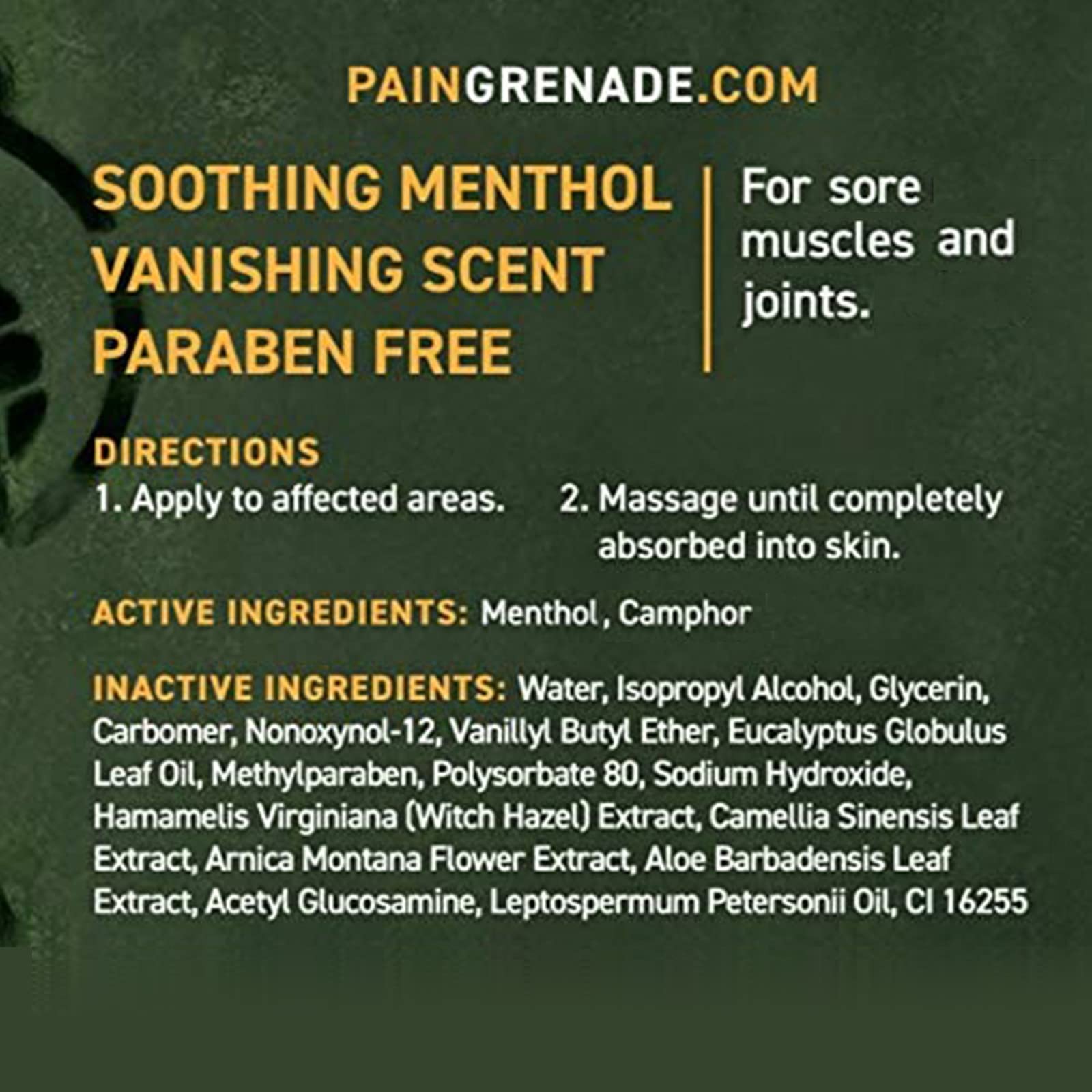 Plant Powered Roll-On Gel by Pain Grenade - Cooling and Warming Gel with Arnica, Menthol, Camphor, Glucosamine, and Other All Natural Botanicals - 3 - Pack M PAIN MANAGEMENT TECHNOLOGIESAu supplements