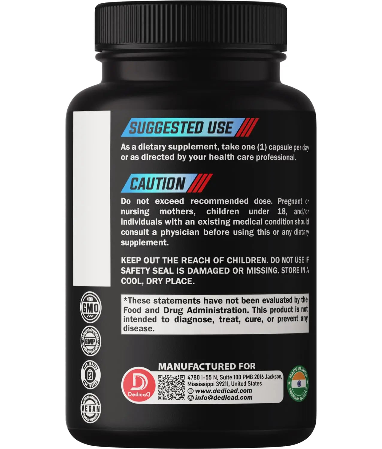 DEDICAD Premium Wormwood Extract Capsules - 5 Month Supply for Immune - 12 Herbs Blended with Black Walnut Leaves, Ginger, Turmeric & More - 150 Counts DEDICADnz supplements