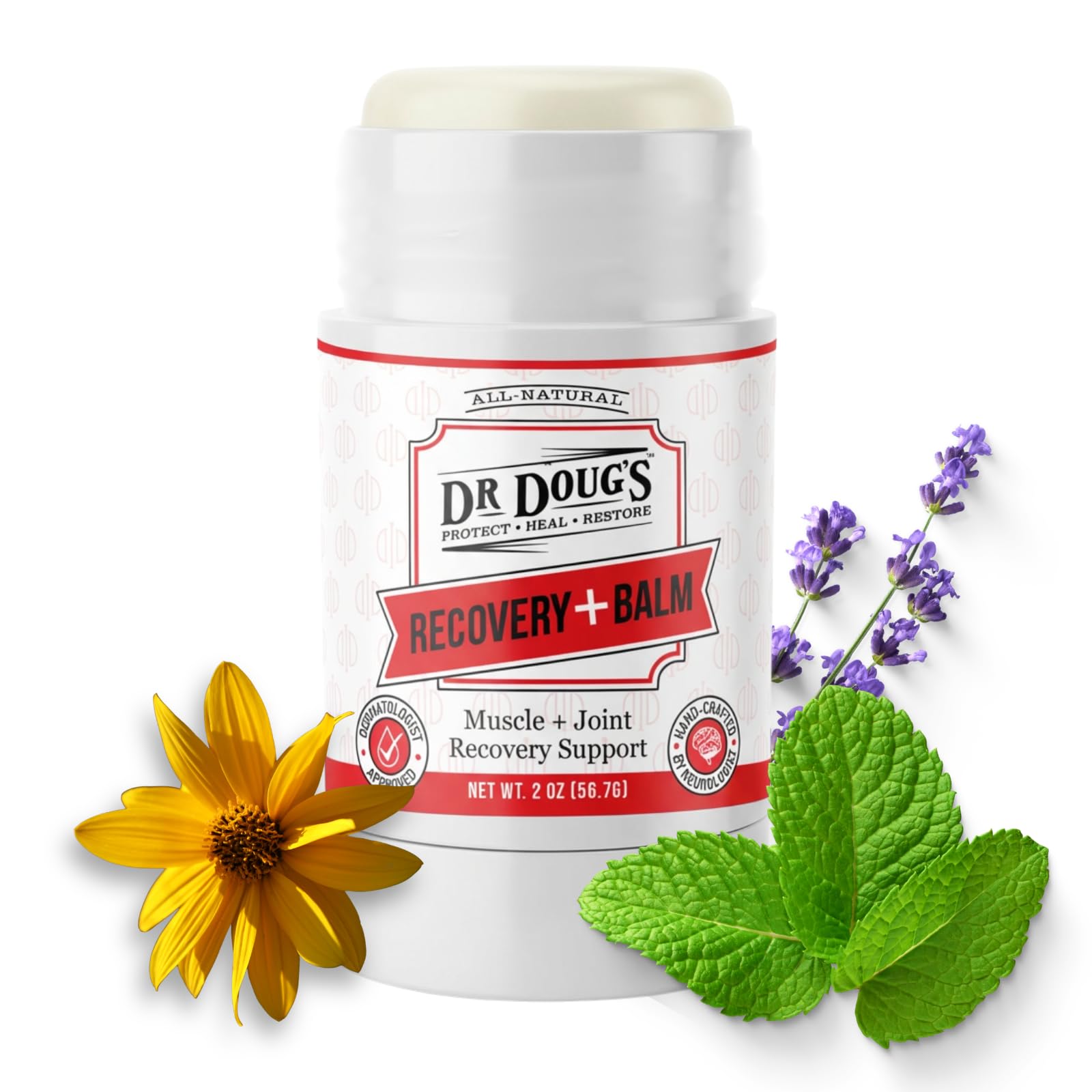 Dr. Doug's Recovery Balm – Organic Arnica & Magnesium Topical Rub – Soothing Support Lotion for Active Muscles, Joints, & Skin – Dermatologist Approved, Handmade in USA, Organic 2 oz Twist-Up Stick Dr. Doug'sAu supplements