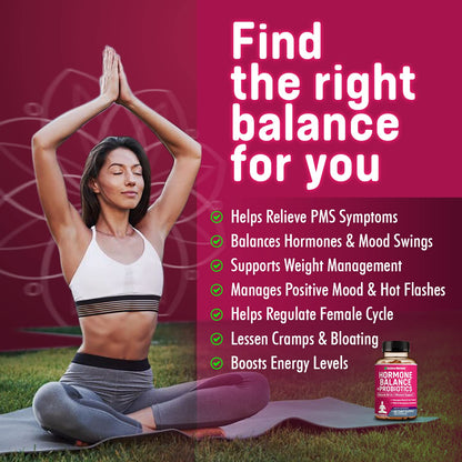 Hormone Balance + Probiotics for Women (3450mg) Natural Relief for Menopause Rainbow Nutrients, LLCUS supplements