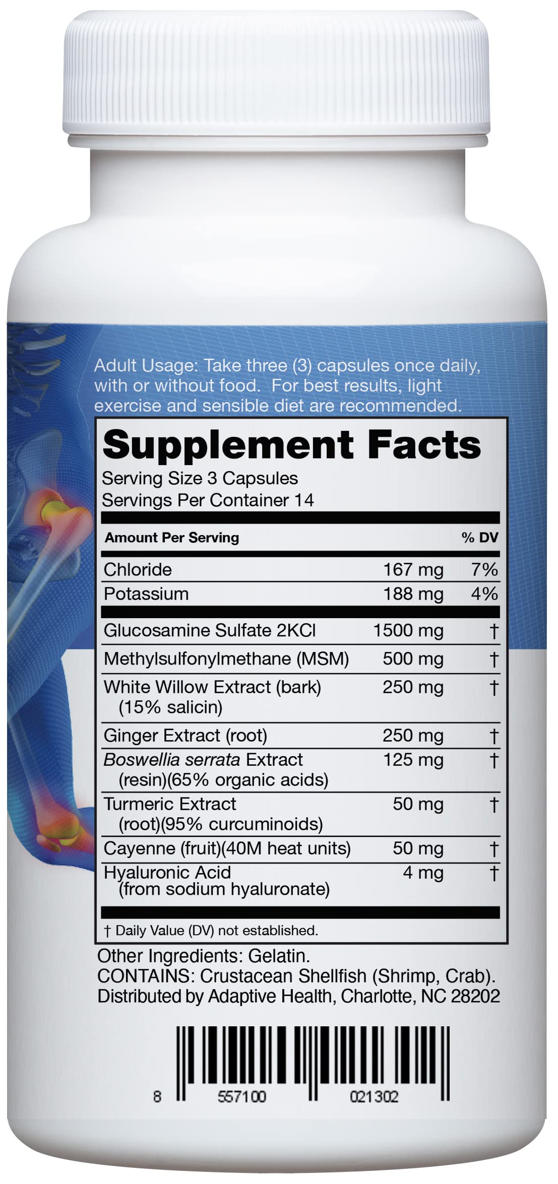 Instaflex Joint Support Supplement for Men and Women - Glucosamine, MSM, White Willow, Turmeric, Ginger, Cayenne, Hyaluronic Acid - 42 Capsules InstaflexAu supplements