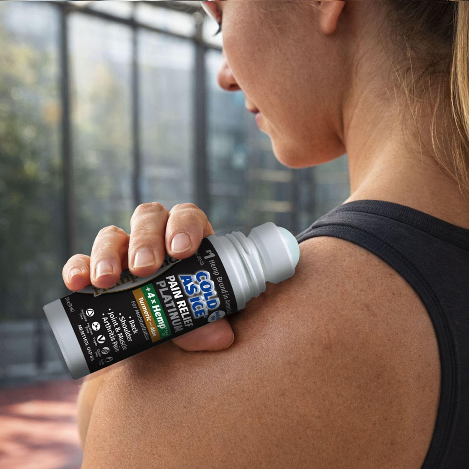 Hempvana Roll On Cold As Ice Platinum Fast Pain Relief for Knees, Neck, Hips, Shoulders, Back + Arthritis Pain Relief w/Hemp Seed Oil, AS SEEN ON TV, Cooling Menthol HempvanaAu supplements