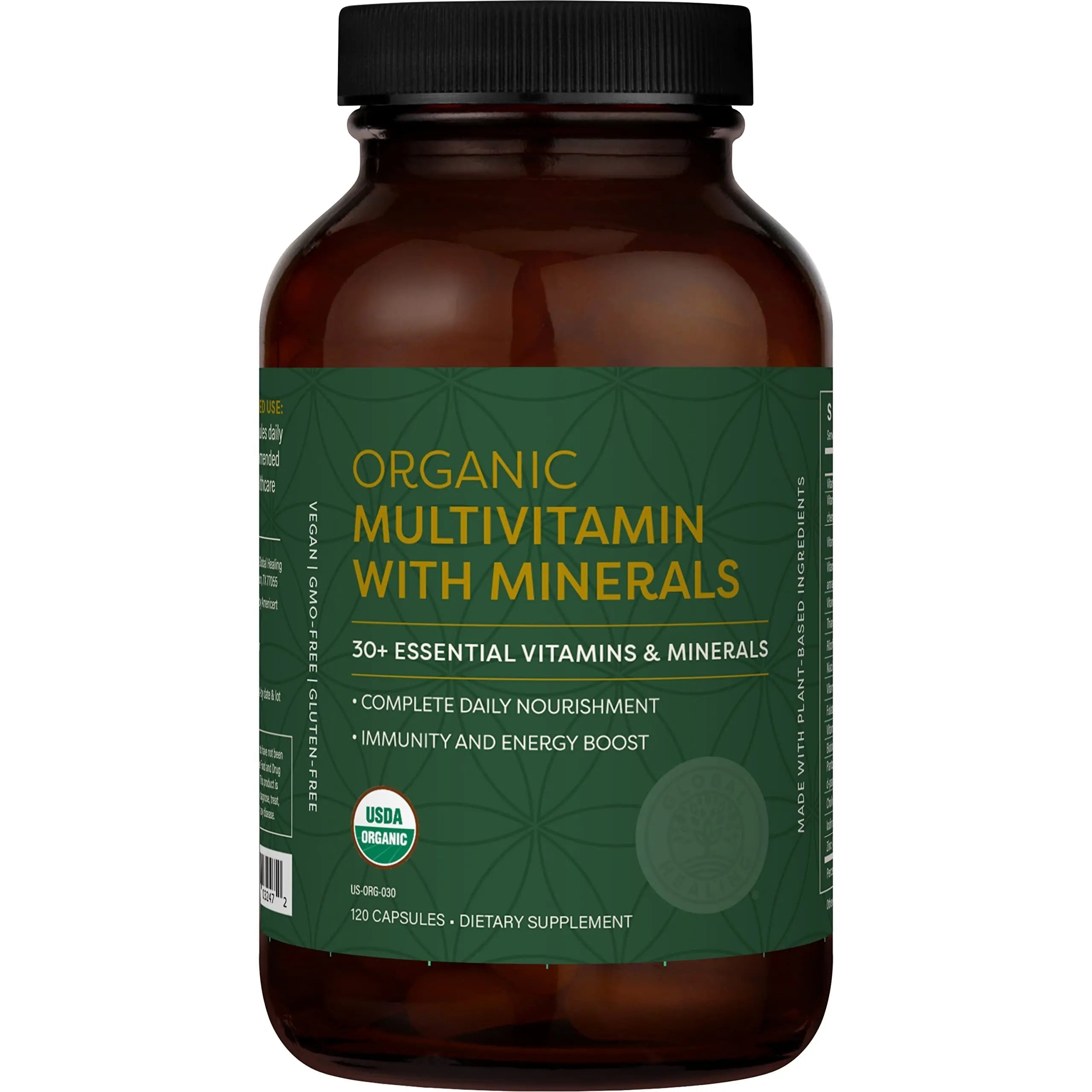 Global Healing Center - USDA Organic Multivitamin for Women & Men - Vitamins Include A, C, D, & More for Your Overall Health & Wellness Needs Global Healing CenterAu supplements