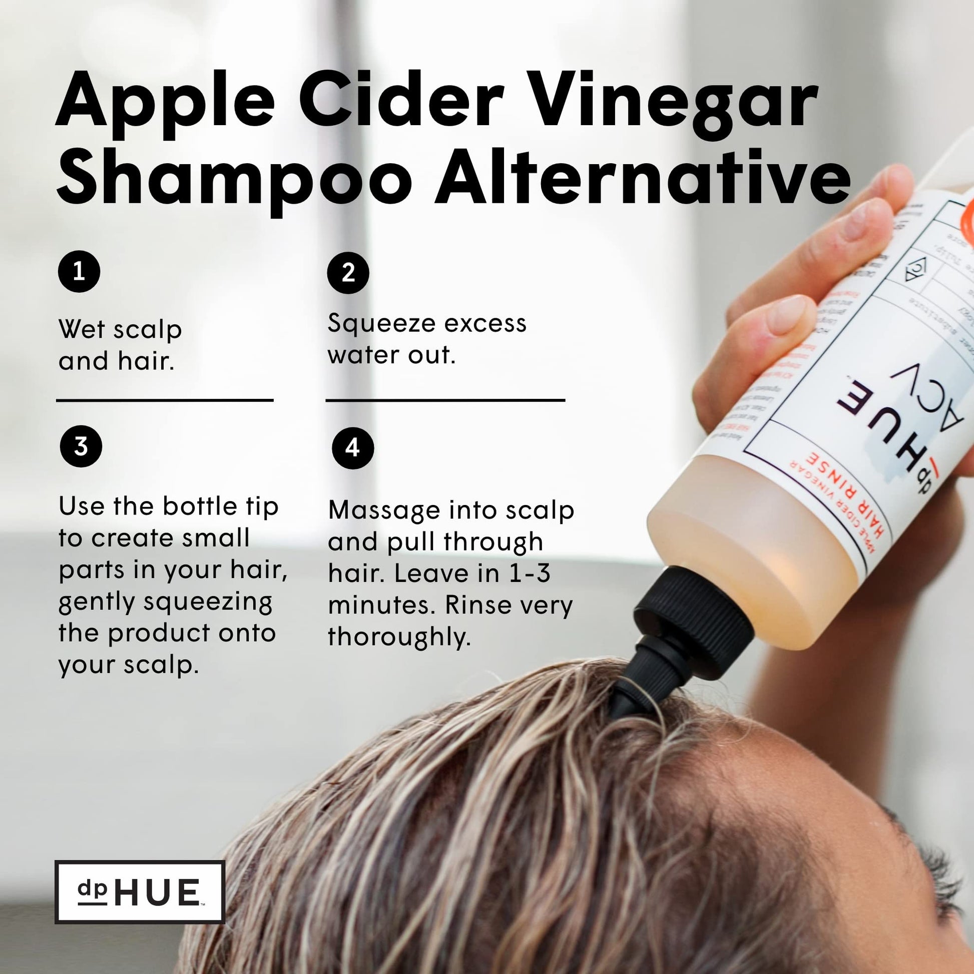 dpHUE Apple Cider Vinegar Hair Rinse, 8.5 oz - Shampoo Alternative & Scalp Cleanser dpHUEAu supplements