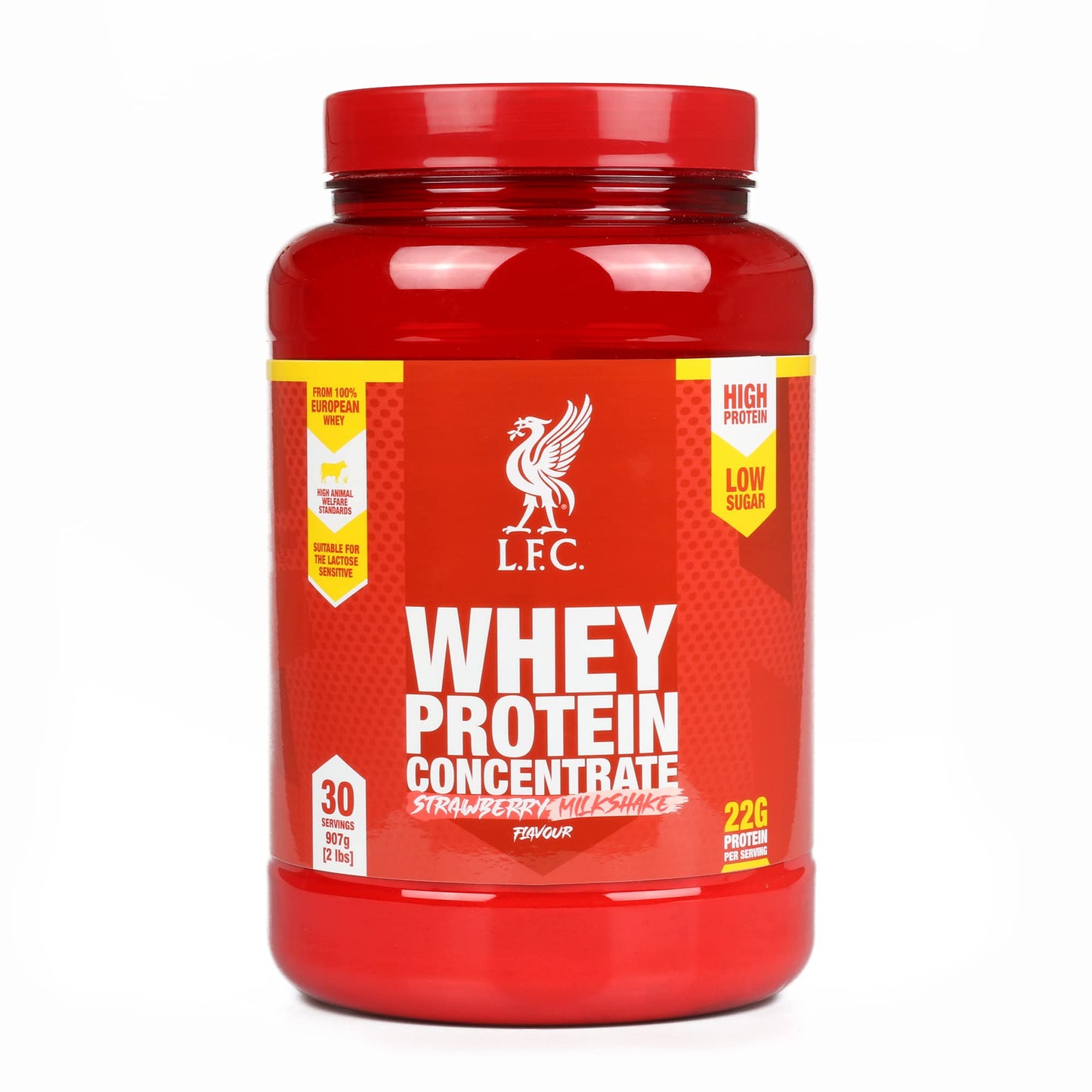 LFC Whey Protein Powder Strawberry Flavour 908g 15.5g Naturally-Occurring BCAAs 21g Protein Vector ConsumerUS supplements