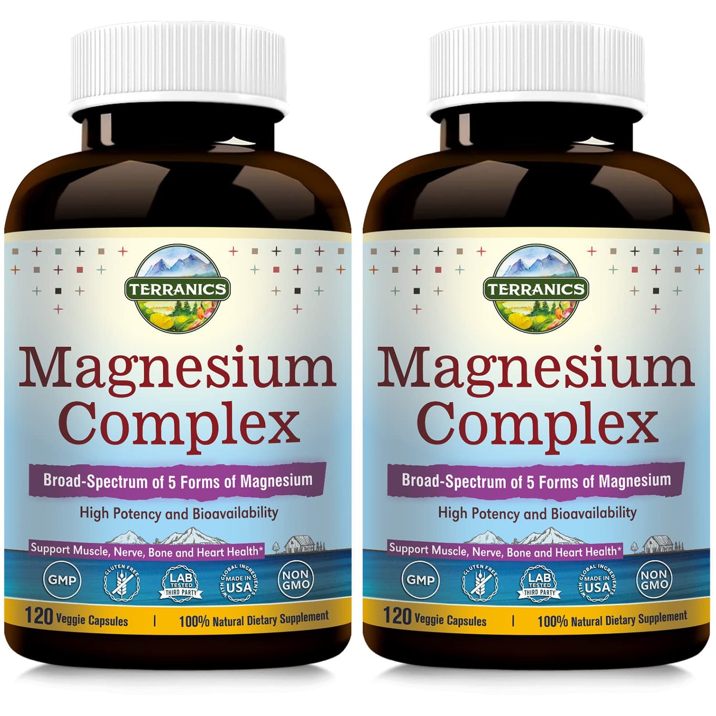 Terranics Magnesium Complex, Total 240 Capsules, Max Absorption, Glycinate, Citrate TerranicsUS supplements