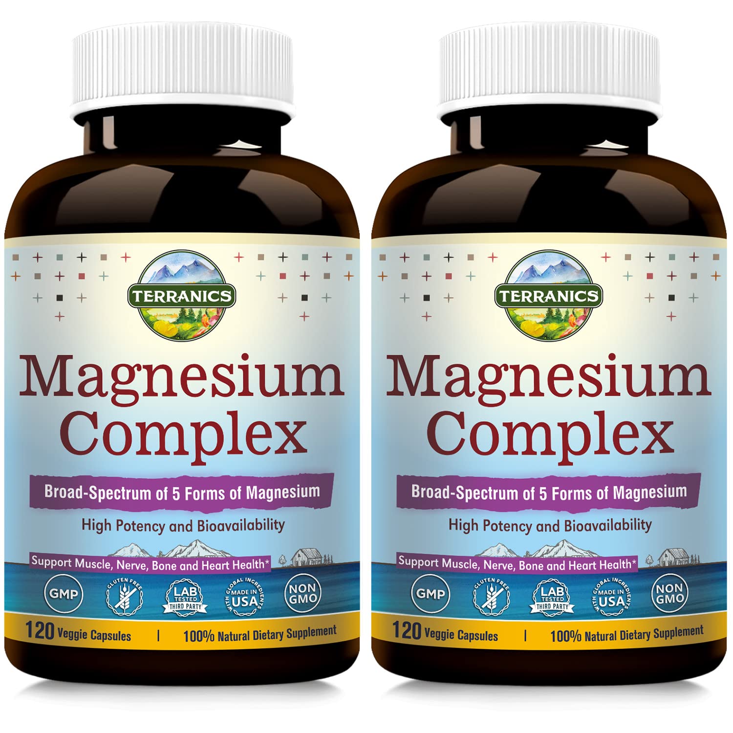 Terranics Magnesium Complex, Total 240 Capsules, Max Absorption, Glycinate, Citrate TerranicsAu supplements