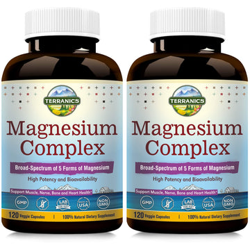 Terranics Magnesium Complex, Total 240 Capsules, Max Absorption, Glycinate, Citrate TerranicsAu supplements