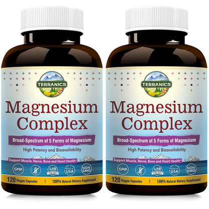 Terranics Magnesium Complex, Total 240 Capsules, Max Absorption, Glycinate, Citrate TerranicsUS supplements