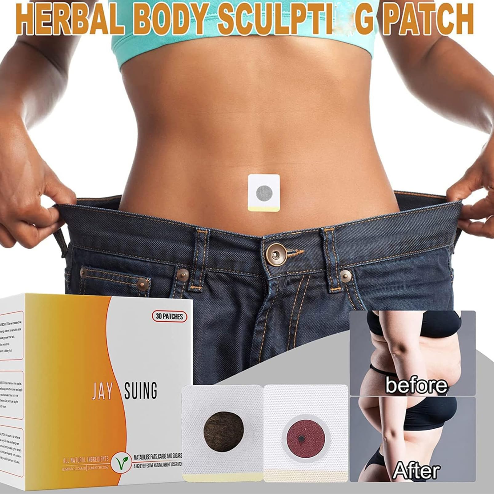 30Pcs Belly Patch, Waterproof Stickers for Women Girls, Natural Belly Sticker for Women and Men RosardenAu supplements