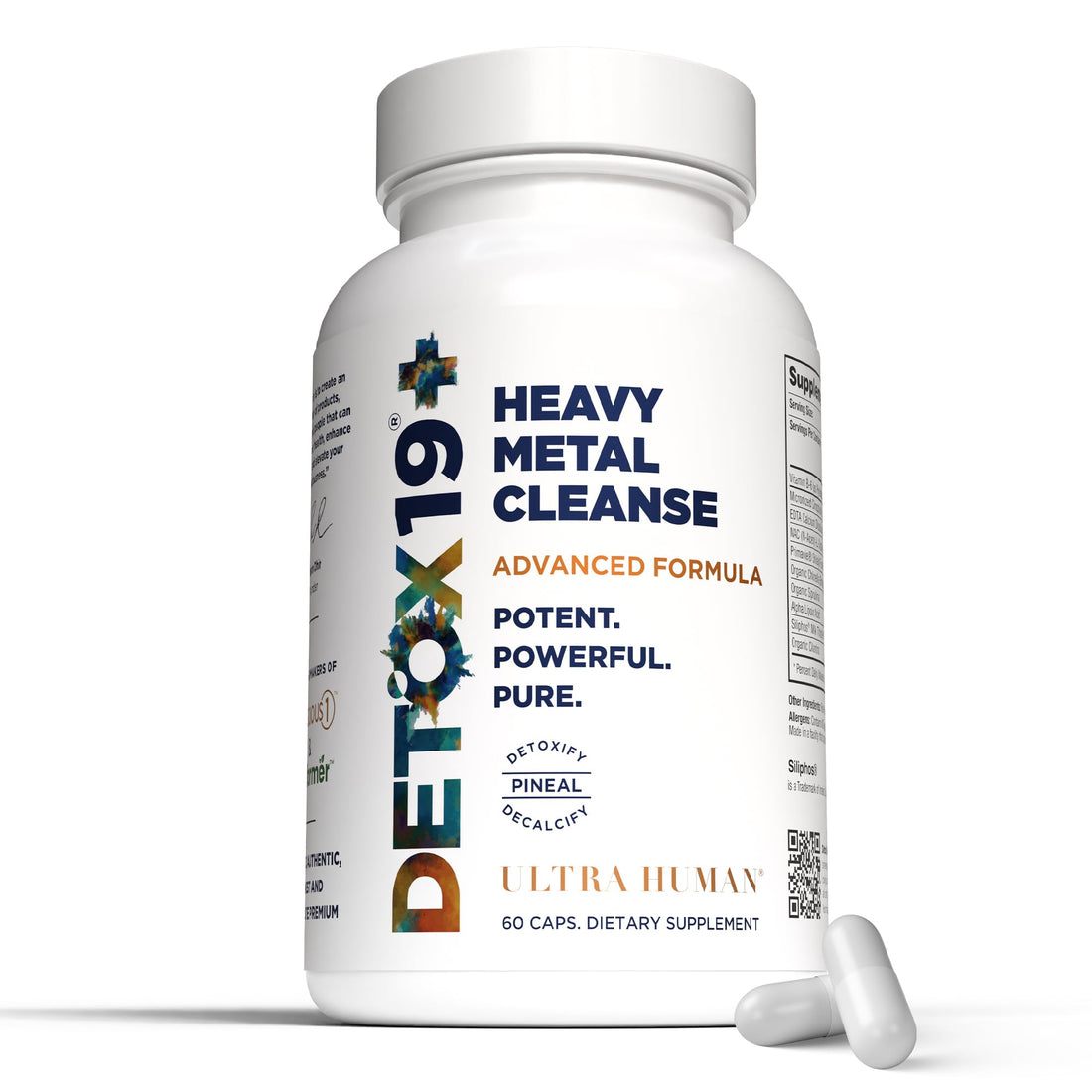 Ultra Human Daily Wellness Support – Heavy Metal Detox Cleanse, with Zeolite, Shilajit, Organic Chlorella & Spirulina, NAC & Alpha Lipoic. Supports Daily Detox, Cognition, Immune System -(Made in USA) Ultra HumanAu supplements