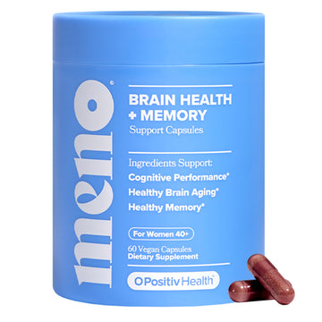 MENO Brain Health + Memory Support Capsules – Daily Support for Cognitive Performance, Concentration & Healthy Brain Aging – with Phosphatidylserine, Creatine, Sage Leaf & Huperzine A – 30 Servings O PositivAu supplements