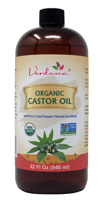 Verdana Organic Castor Oil – USDA Certified Organic – Cold Pressed, Unrefined, 100% Pure and Hexane VerdanaAu supplements
