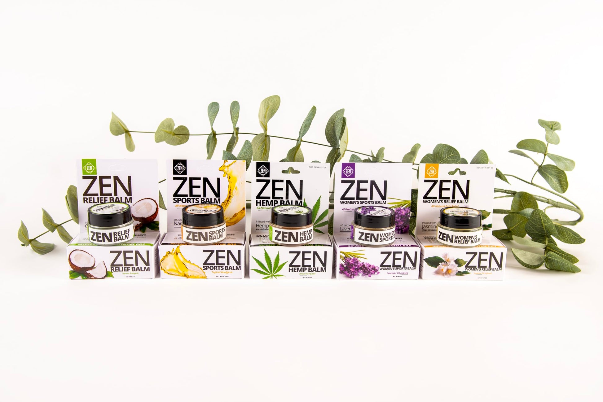 ZEN Variety Pack – Plant-Based Topical Balm Collection – Includes Relief, Sports, Women’s Sports, Women’s Relief & Hemp – 0.7 oz Each – #TrustedByLegends ZENAu supplements