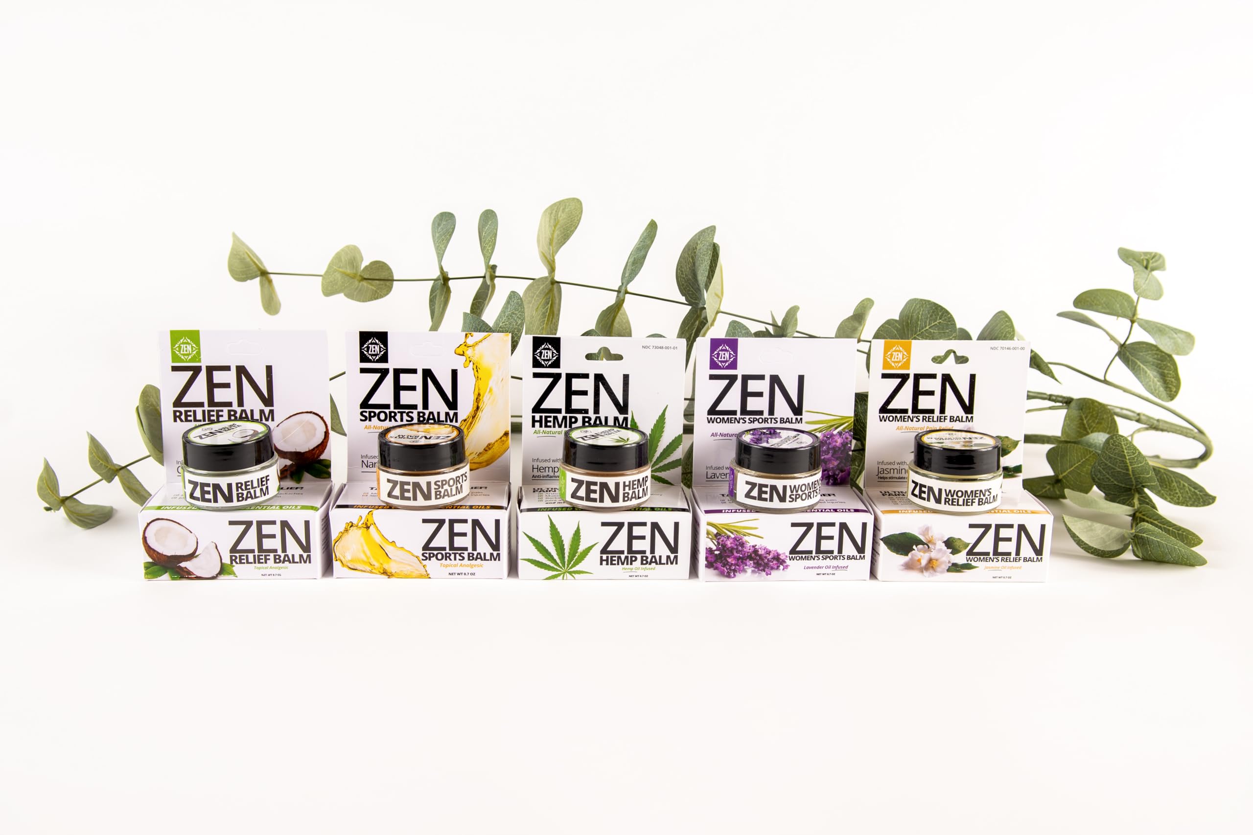 ZEN Variety Pack – Plant-Based Topical Balm Collection – Includes Relief, Sports, Women’s Sports, Women’s Relief & Hemp – 0.7 oz Each – #TrustedByLegends ZENAu supplements