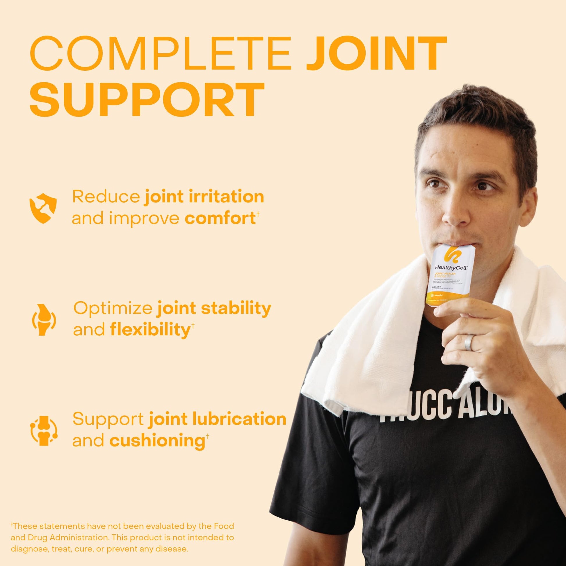 Healthycell Joint Health & Mobility Daily Liquid Supplement - Joint Support Supplement, Inflammation Response, Cartilage & Flexibility with Curcumin, Glucosamine & Chondroitin - 30 Gel Packs HealthycellAu supplements