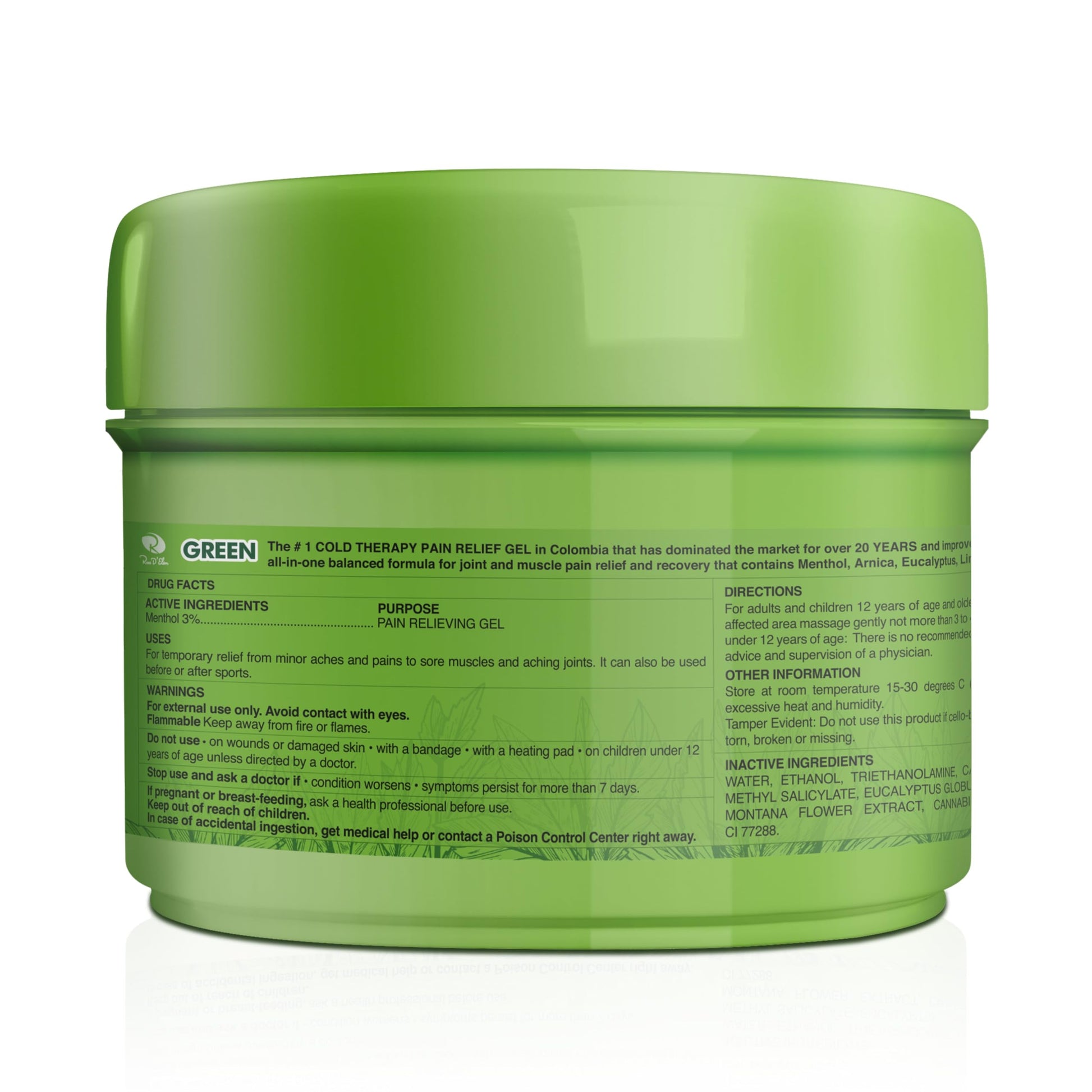 Ross D'Elen Green Menthol Gel - Large Size Single Pack ROSS D'ELENAu supplements