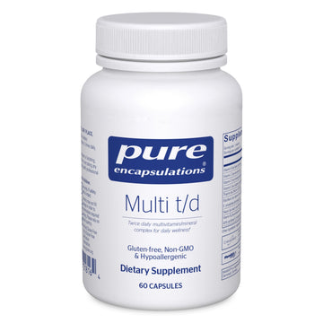 Pure Encapsulations Multi T/D - Multivitamin & Mineral Supplement - for Daily Wellness, Cardiovascular & Immune Health* - Rich in Vitamins & Minerals - Gluten Free & Vegetarian - 60 Capsules Pure EncapsulationsAu supplements