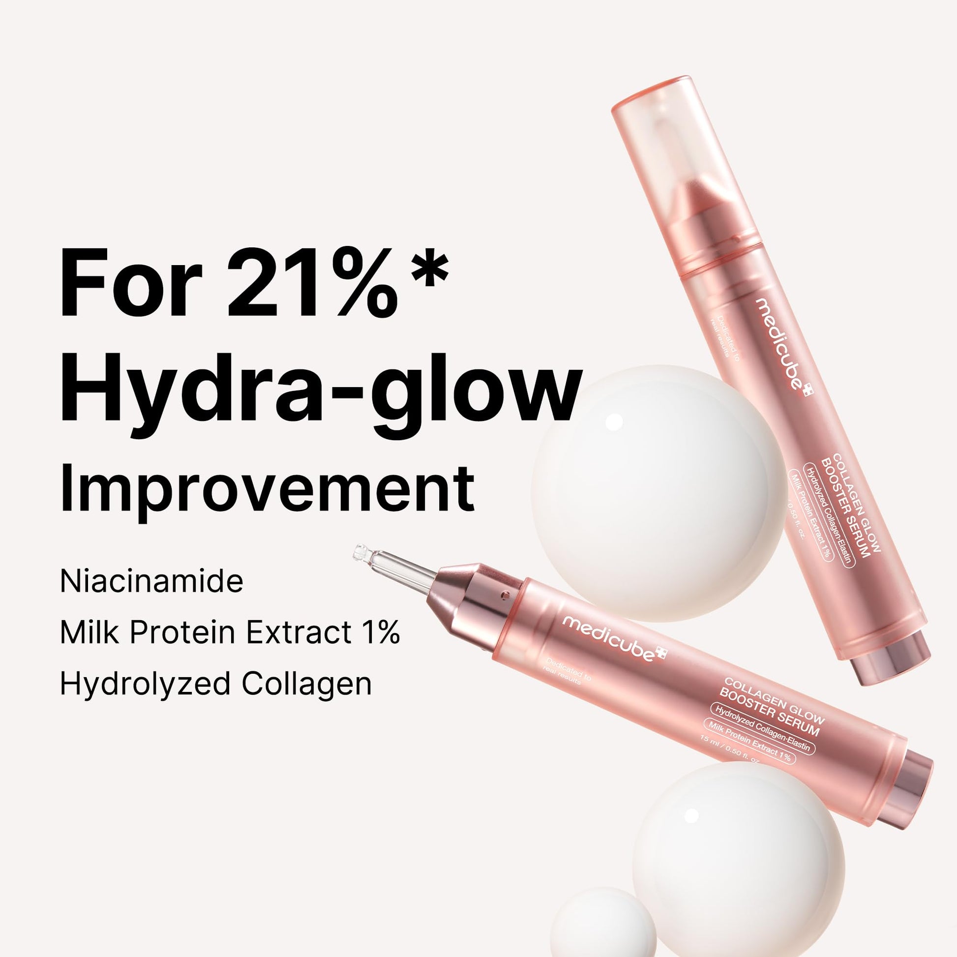 medicube Milky Collagen Double Glow Lock Duo: Collagen Glazed Milky Wrapping Mask and Booster Serum | 130DaCollagen, Niacinamide, Glutathione for Plumped, Radiant Glass Skin medicubeAu supplements
