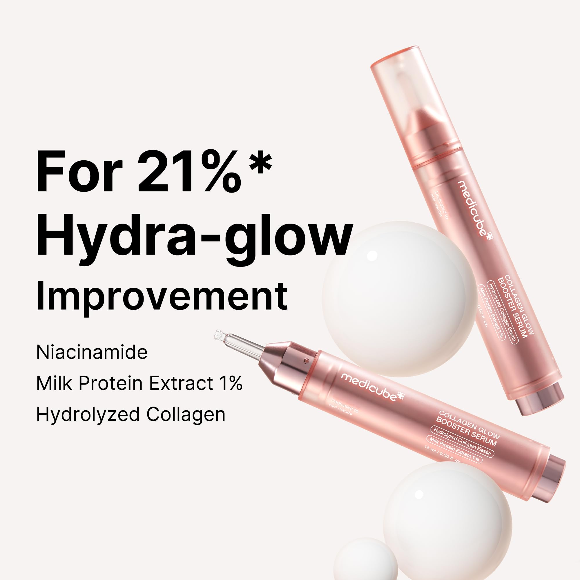 medicube Milky Collagen Double Glow Lock Duo: Collagen Glazed Milky Wrapping Mask and Booster Serum | 130DaCollagen, Niacinamide, Glutathione for Plumped, Radiant Glass Skin medicubeAu supplements