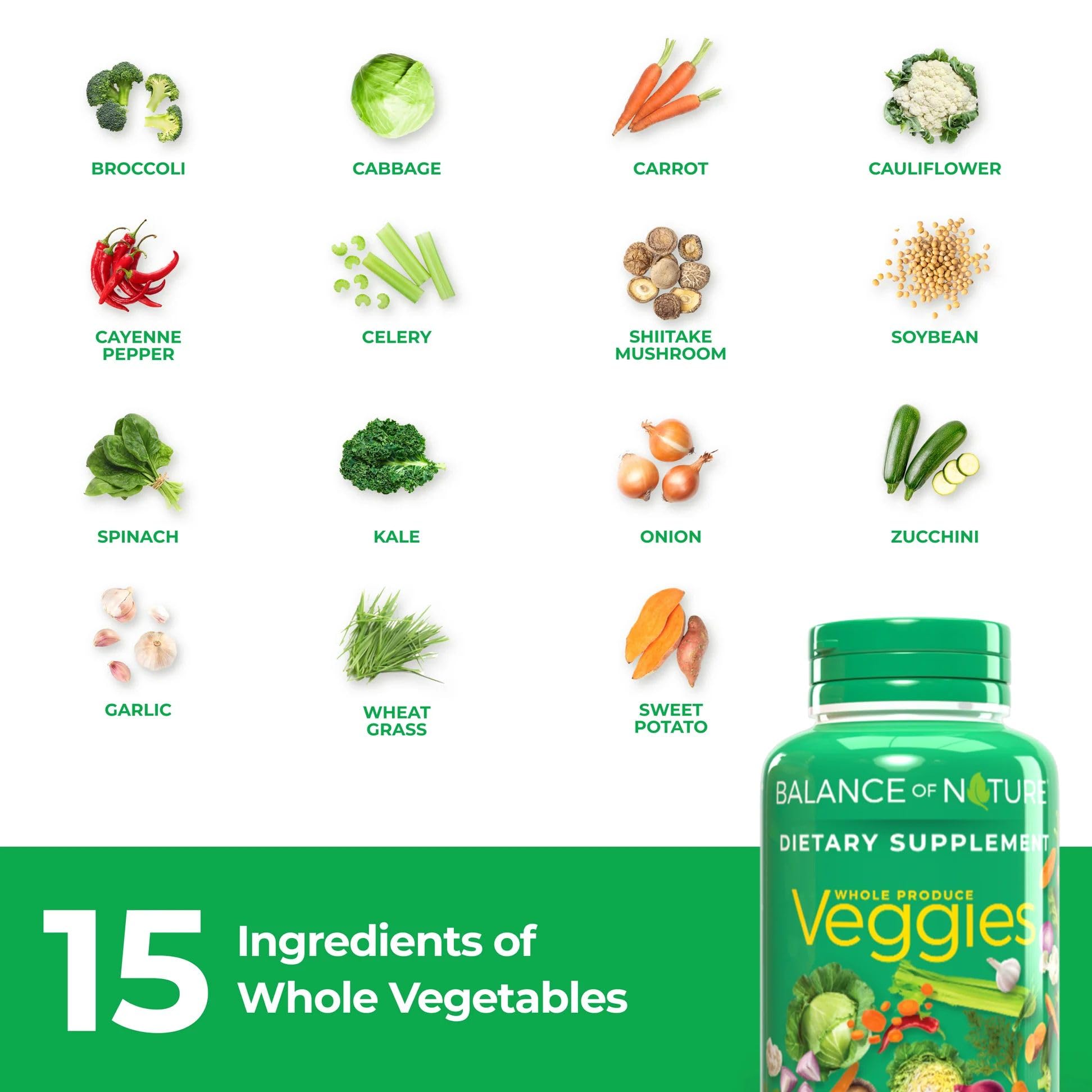 Balance of Nature Whole Veggies Supplement with Superfood Vegetables Balance of NatureAu supplements