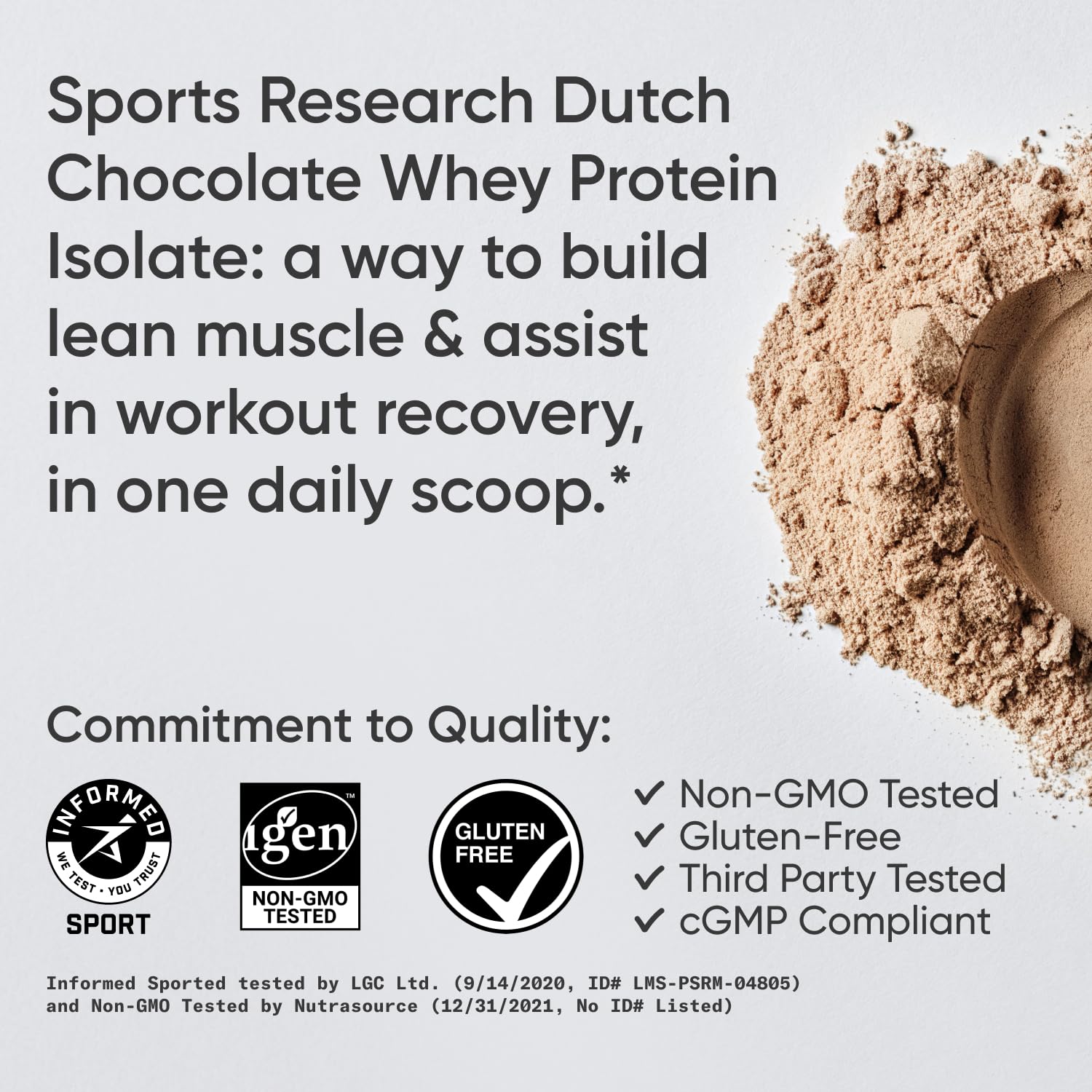 Sports Research Whey Protein Isolate - Sports Nutrition Protein Powder 25g per Serving Sports ResearchUS supplements