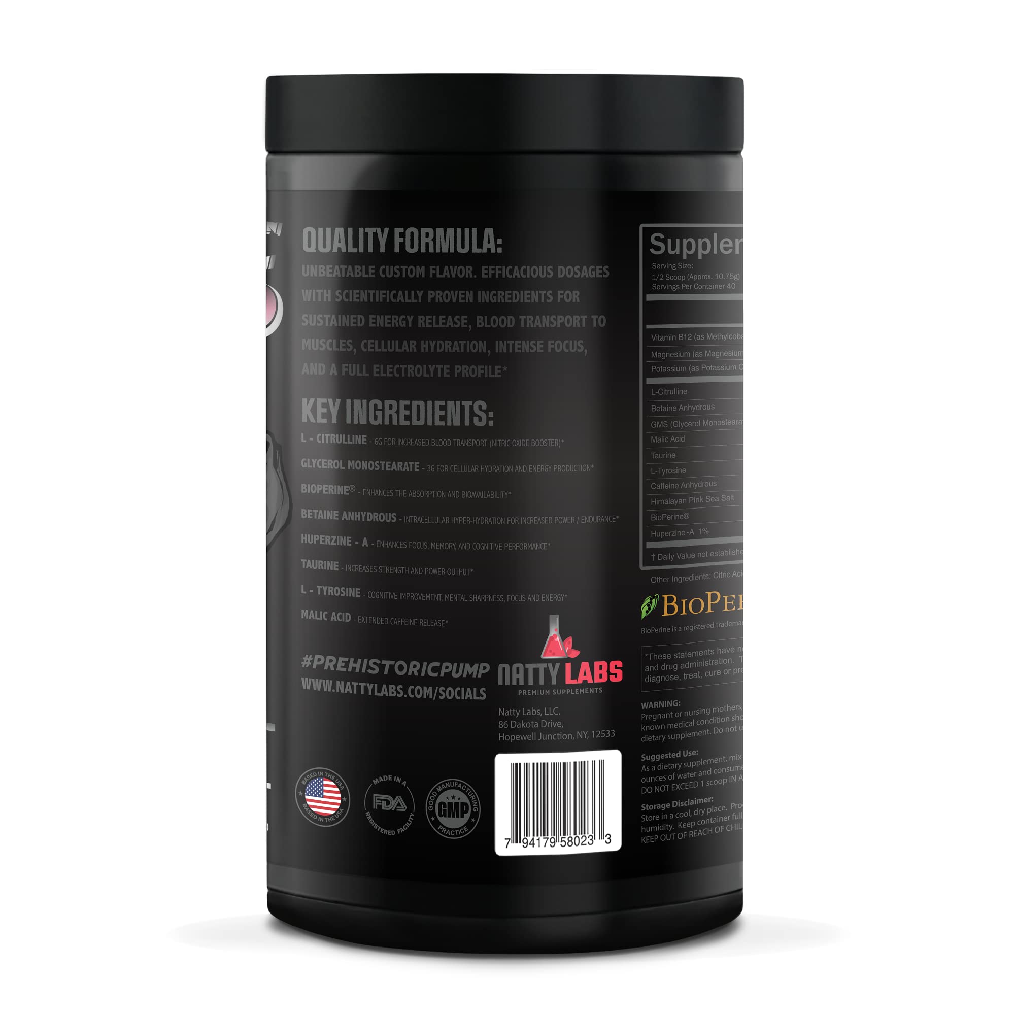 Natty Labs Prehistoric Pump Pre Workout - Preworkout Energy Supplement · 300mg Caffeine Natty LabsAu supplements