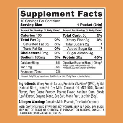 Clean Simple Eats Chocolate Peanut Butter Whey Protein Powder, Natural Sweetened Clean Simple EatsUS supplements
